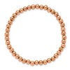Chisel Stainless Steel Polished Rose IP-plated 6mm Beaded 8.25" Stretch Bracelet - 3 of 4