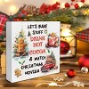 Let's Bake Gingerbread Wooden Sign, Indoor Christmas Decor for Table or Shelf, 5 x 5 Inch - 2 of 4