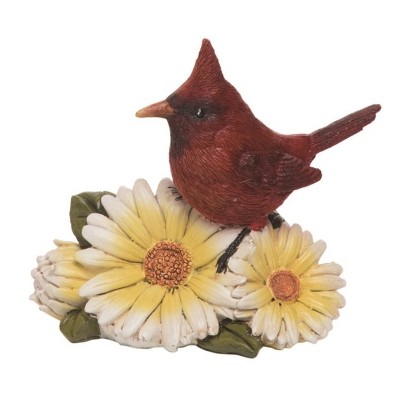 Transpac Resin 5 in. Multicolor Spring Cardinal Flower Figurine