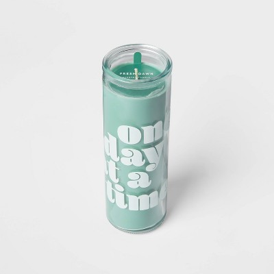 10oz Glass "One Day At A Time" Candle Fresh Dawn - Room Essentials™