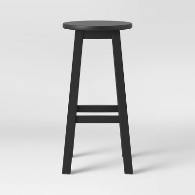 Basic Wood Counter Height Barstool Black - Room Essentials™