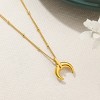 Necklace for Women - HTUTWOO™ 18K Moon Crescent Half Circle Charm Necklace, for Mother, Daughter, Sister, Friends and Everyday Wear - 4 of 4