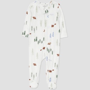 Carter's Just One You® Baby Boys' Forest Comfy Soft Sleep N' Play - Ivory - 1 of 3