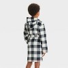 Boys' Buffalo Check Long Sleeve Robe - Cat & Jack™ Black/White - 2 of 3