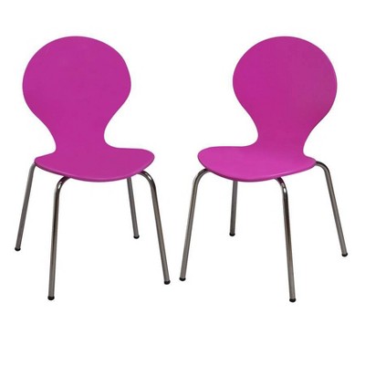 Set of 2 Kids' Bentwood Chairs with Chrome Legs - Gift Mark