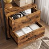 4 Tier Book Shelf with Drawers,70.9 Inch Tall Bookshelf with Open Display Shelves,4 Shelf Bookcase with Storage for Living Room, Bedroom,Office - 3 of 4