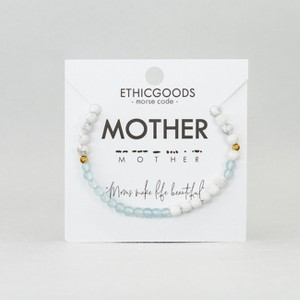 ETHIC GOODS Women's 4mm Morse Code Bracelet [MOTHER] - 1 of 4
