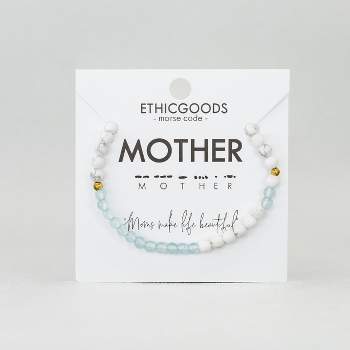 ETHIC GOODS Women's 4mm Morse Code Bracelet [MOTHER]