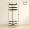 AZL1 Life Concept Shoe Rack 4 Tier Coat Rack Corner Hall Tree with 8 Movable Hooks 2 Shelves Shoe Storage for Entryway, Black, 28.74"*20.28"*7.28" - 3 of 4