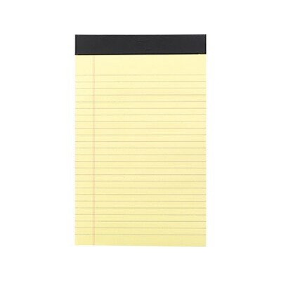 MyOfficeInnovations Notepads 5" x 8" Narrow Canary 50 Sheets/Pad 12 Pads/Pack (26829) 163832