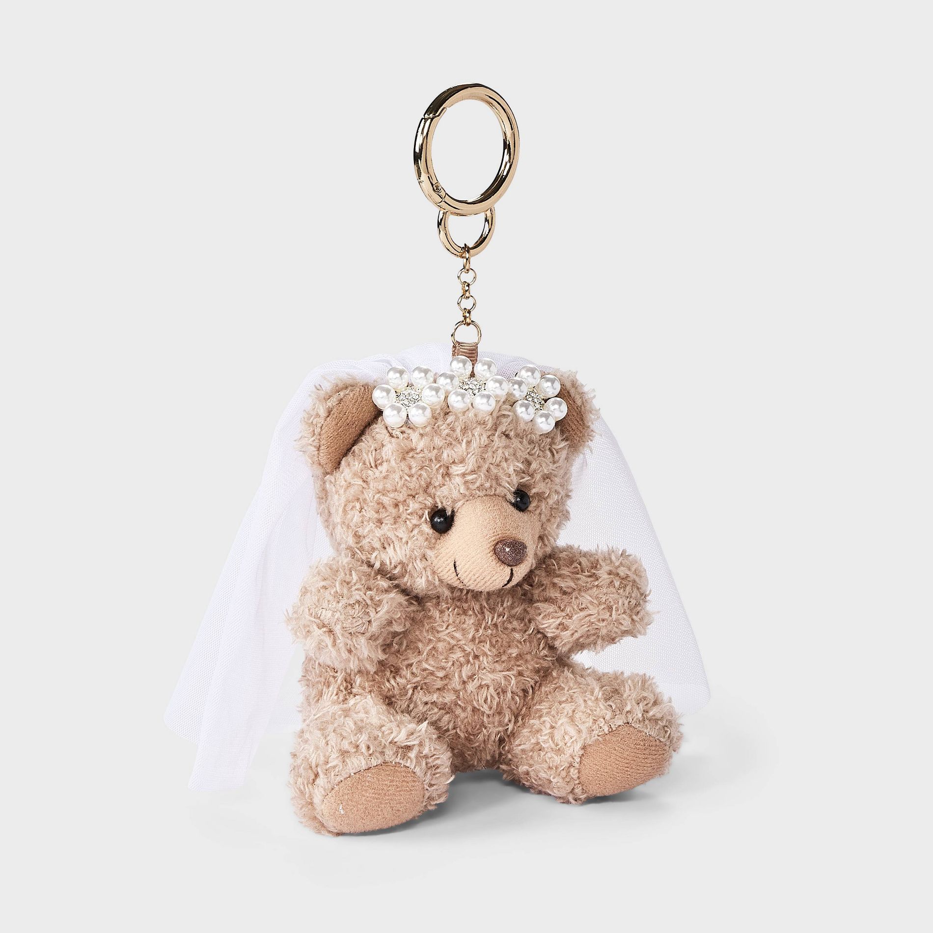 Bridal Teddy Bear Bag Charm - A New Day™ Multi