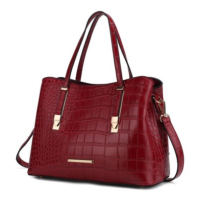 MKF Collection Aurelia Crocodile-Embossed Vegan Leather Women's Tote Stylish Shoulder Handbag by Mia K