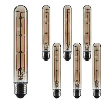 CROWN LED 110V-130V, 40 Watt Edison Flute Tube Light Bulb E26 Base Dimmable Incandescent Bulbs, 6 Pack