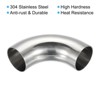 Unique Bargains 304 Stainless Steel Exhaust Hose Pipe Fitting 90 Mandrel Bend Silver - 3 of 4