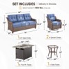 Gymojoy Outdoor Sofa Swivel Chairs with Fire Pit Table Patio Funiture Set - 2 of 4