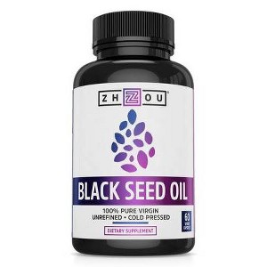 Zhou Blackseed Oil Vegan Dietary Supplements - 60ct - 1 of 4