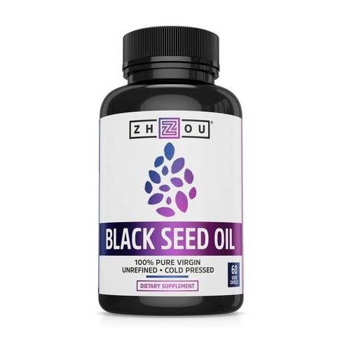 Zhou Blackseed Oil Vegan Dietary Supplements - 60ct : Target