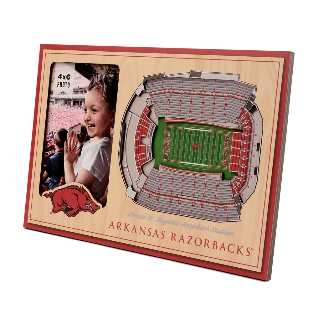 4" x 6" NCAA Arkansas Razorbacks 3D StadiumViews Picture Frame