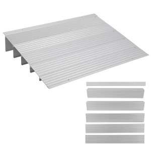 Door Ramp, Threshold Ramp 4'' Rise - 320kg Capacity Aluminum Floor Transition Strip for Wheelchair, Scooter, Motorhome, Pets, Truck - 1 of 4