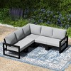 WestinTrends Montara 5-Piece Outdoor Patio Corner Sectional Sofa Conversation Set - 2 of 4