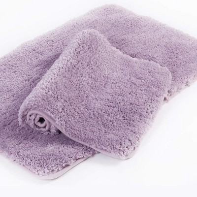 Attop 2 Piece Bath Rug Set, 20 x 32, Lavender Bath Mats for Bathroom and Shower, Machine Wash/Dry