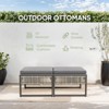 Gymojoy 2 Pieces Outdoor Patio Ottoman with Removable Cushions - 4 of 4