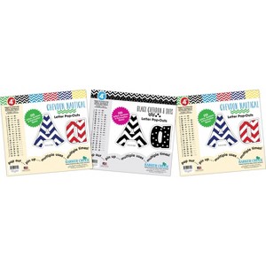 3pk 4" Letter Pop-Out Set Chevron 765 Characters - Barker Creek - 1 of 4