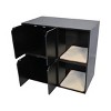 35" Cat Litter Box Furniture Enclosure with Scratch Pad,Modern Hidden Cat House Cabinet,Durable Wood Design – LAOTIES - 4 of 4