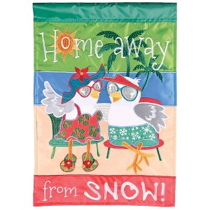 Dicksons Magnolia Garden Outdoor Flag Decoration For Garden, Yard, Or Walkway Standard 13 x 18, Weather Resistant Polyester, Home Away From Snow - 1 of 2