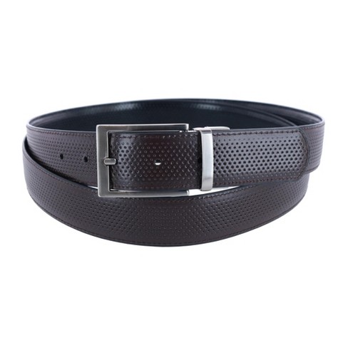 Mens Buckle Closure Reversible Formal Belt