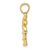 Black Bow Jewelry 14k Yellow Gold Polished and Textured Palm Tree Pendant - 2 of 4