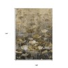 Taupe Beige And Tan Floral Washable Indoor Outdoor Area Rug - 3 of 4