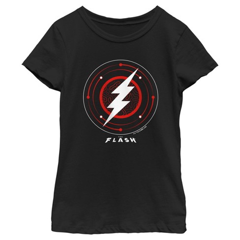 Girl's The Flash White Lightning Bolt Stamp T-Shirt - image 1 of 4