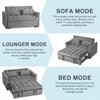 PAGED Convertible Sleeper Sofa Bed Pull Out Couch Bed Velvet Loveseat Futon Sofa with Pillows & Adjustable Backrest for Living Room - 4 of 4