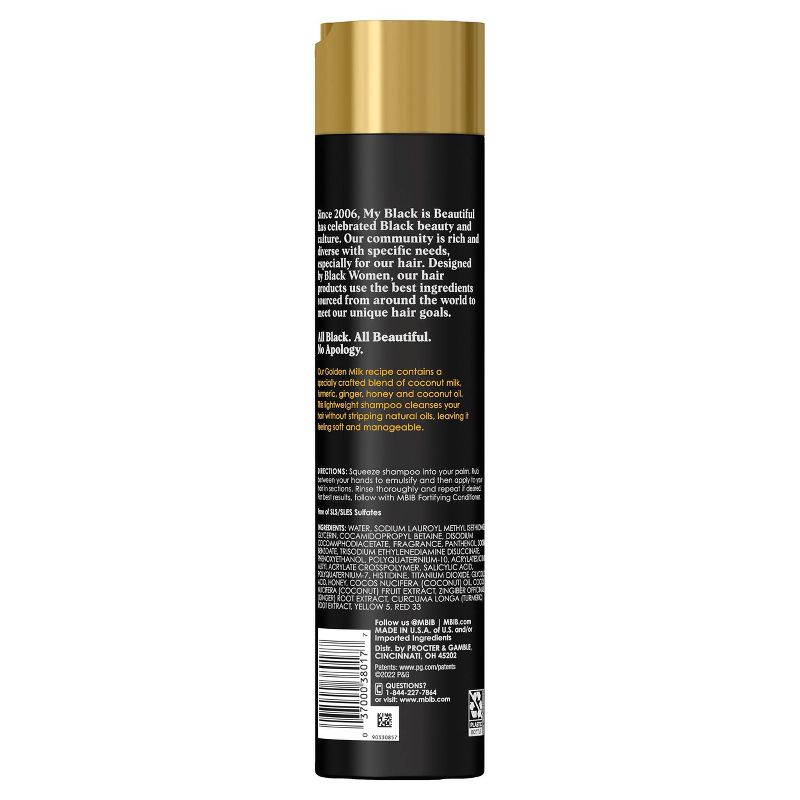 My Black is Beautiful Sulfate-Free Hydrating Shampoo with Golden Milk for Curly Hair - 9.6 fl oz, 4 of 6