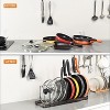 Pots and Pans Organizer Rack for Cabinet and Countertop, 10+ Pot Lids, Bakeware and Cookware Rack Holder - 3 of 4