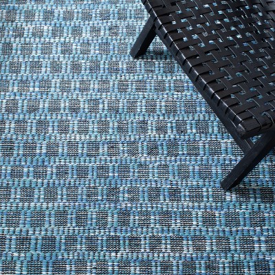 Handmade Blue Wool Abstract 4' x 6' Area Rug