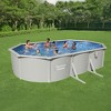Bestway Hydrium 20' x 12' x 48" Oval Steel Wall Above Ground Pool Set with Sand Filter Pump, Skimmer and Ladder – Semi-Permanent Swimming Pool - 2 of 4
