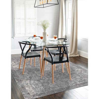 Portland Collection Soothing Geometric Gray Rug 4'x6'