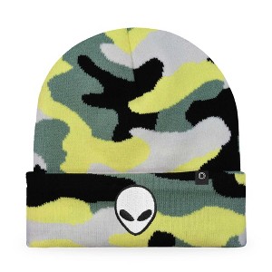 Dalix Alien Embroidered Beanie Hat Knit Cap Cold Weather Mens - 1 of 4