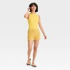 Women's High-Rise Crochet-Style Pull-On Shorts - A New Day™ - 3 of 3