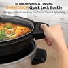 Heynemo 4qt Slow Cooker, Programmable Slow Cooker with Locking Lid, Removable Ceramic Pot, 3 Heating Settings & Time Control, Mini Food Warmer - 3 of 4