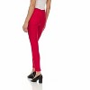 Premium Women's Stretch Ponte Pants With 5 Stylish Pockets - Perfect for Wear to Work - Dressy Leggings MS-1000 Red Medium - 2 of 3