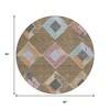 Brown Mauve And Charcoal Geometric Washable Indoor Outdoor Area Rug - 3 of 4