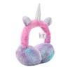 Unicorn 2-Piece Youth Tie-Dye Plush Ear Muffs & Gloves Set - 3 of 4