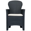vidaXL Bistro Set Set of 2 Anthracite Plastic with rattan look Standard - 4 of 4
