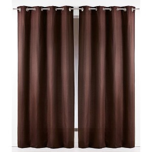 Evideco French Home Goods Elegant Window Curtain Panel - 100% Cotton, Light-Filtering Privacy Drapes, 95x55 Inches - 1 of 4