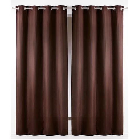 Evideco French Home Goods Elegant Window Curtain Panel - 100% Cotton, Light-Filtering Privacy Drapes, 95x55 Inches - image 1 of 4