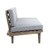 Modern 2 Seat Sofa Bench Chair, Indoor Outdoor Acacia Wood Loveseat Sofa Chair With Water-resistant Cushions - 2 of 4