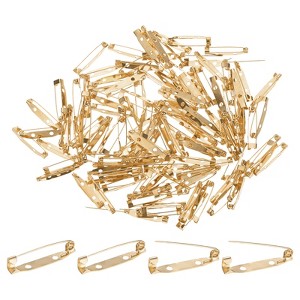 Unique Bargains Durable Multipurpose Iron Badge Brooch Pin Backs Safety Clasp 120 Pcs - 1 of 4